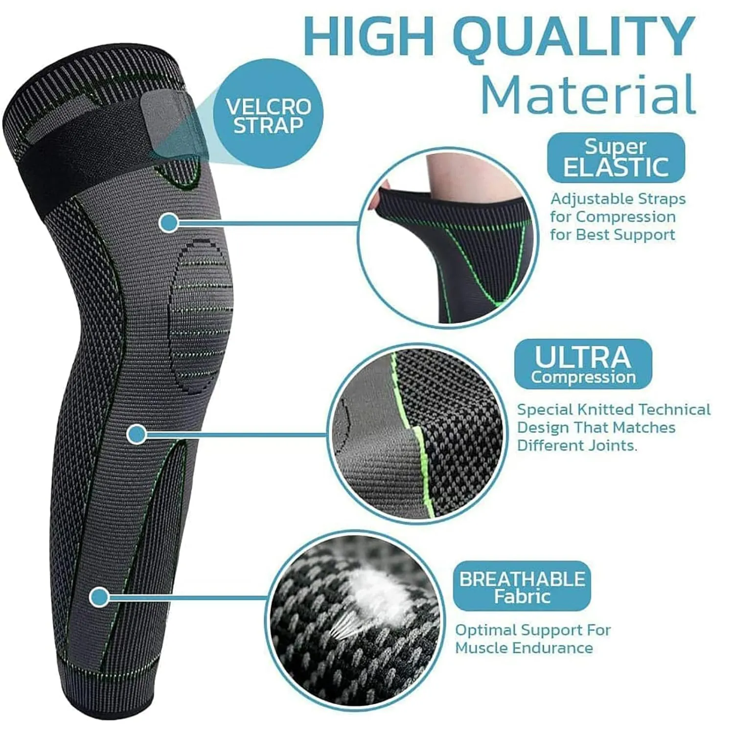 Eicgo Self-Heating Mugwort Knee Wraps – Set of 2 (1 Pair) - Image 7