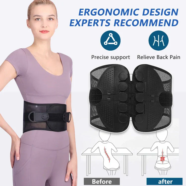 Lumbar Support Back Brace - Posture and Spine Support, Enhances Comfort, Breathable Design - Image 4